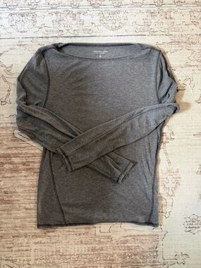 Abercrombie & Fitch Women’s Long-Sleeve Ribbed Top - Gray